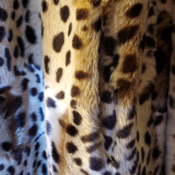 Faux Fur Cheetah/Leopard Coat by east 5th – Size L - Picture 4 of 13